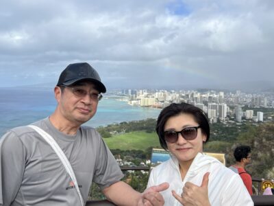 ダイアモンドヘッドで虹