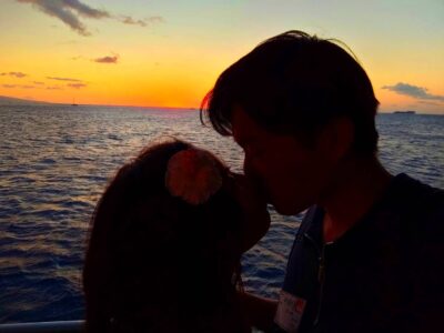 Kissing in the honolulu Sunset