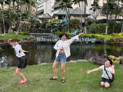 3人の子供達の卒業旅行