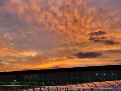 夕焼けに染まる仁川空港！