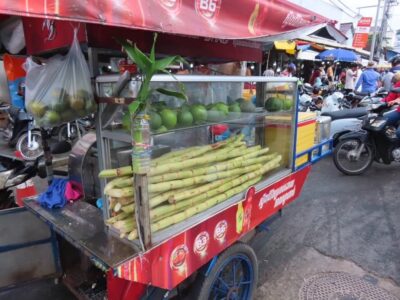 サトウキビジュース屋台