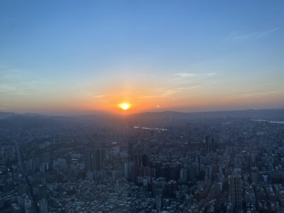 台北101の夕陽